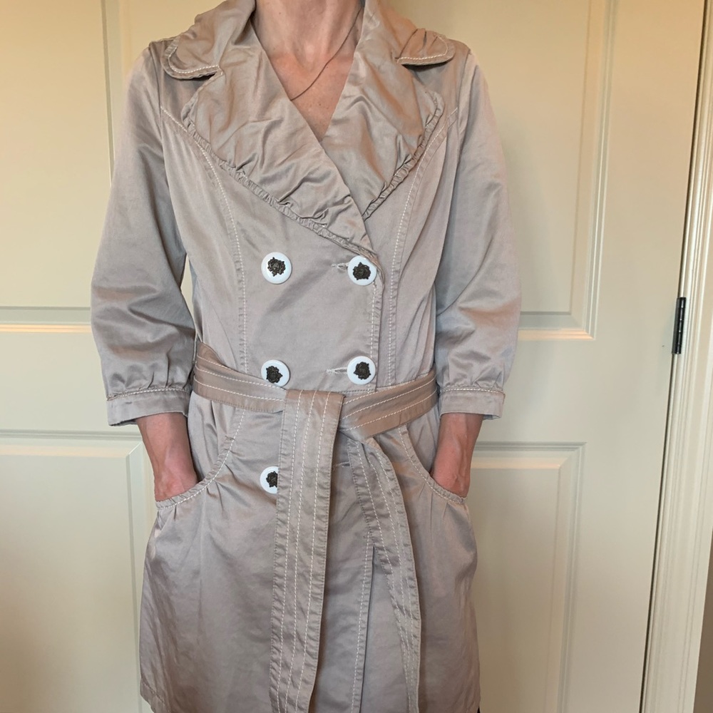 Beautiful tan bedazzled coat/jacket